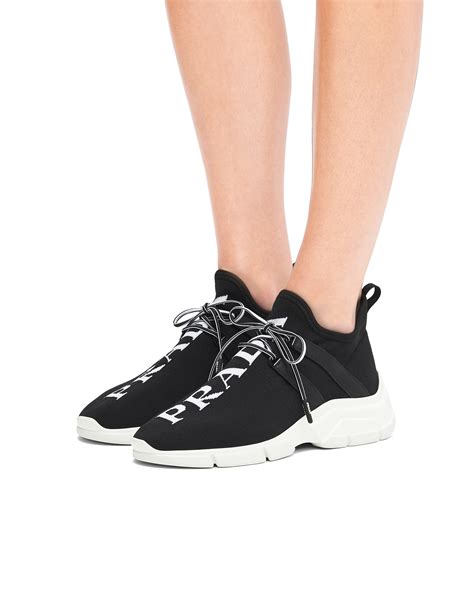 Black/white XY knit sneakers 